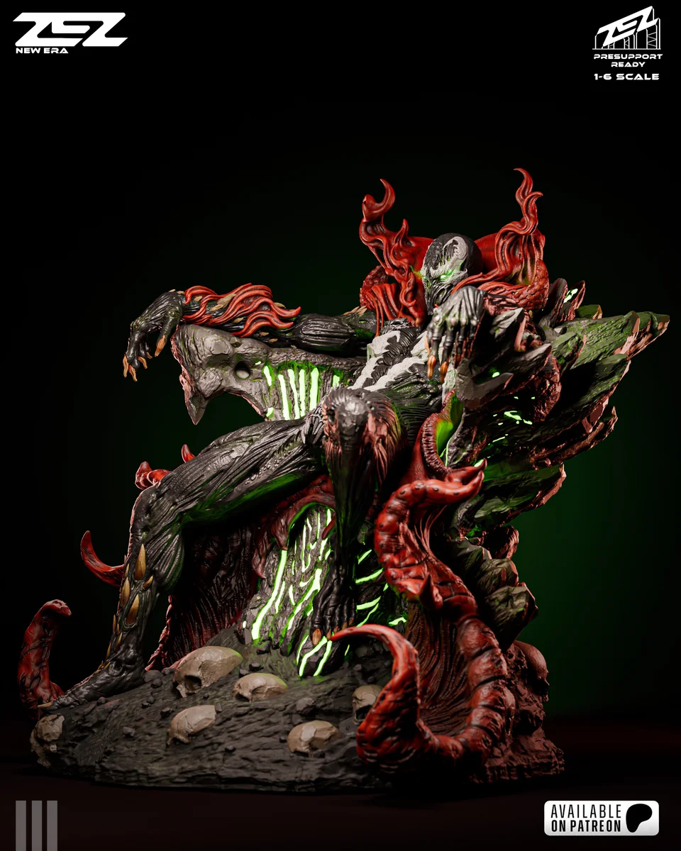 Spawn Throne | Fan Art | 3D Printed Resin Model Garage Kit | *Un-Painted* | ZEZ Studio 3