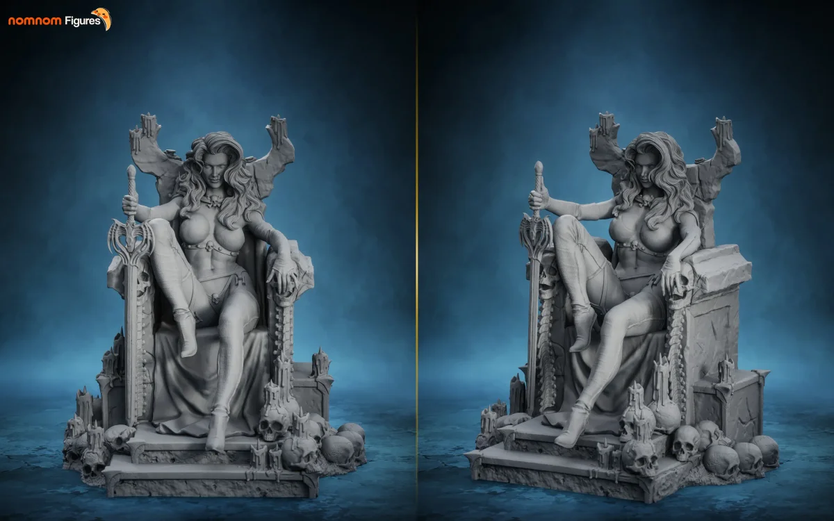 Lady Death | Fan Art | 3D Printed Resin Model Garage Kit | *Un-Painted* | Nomnom 8