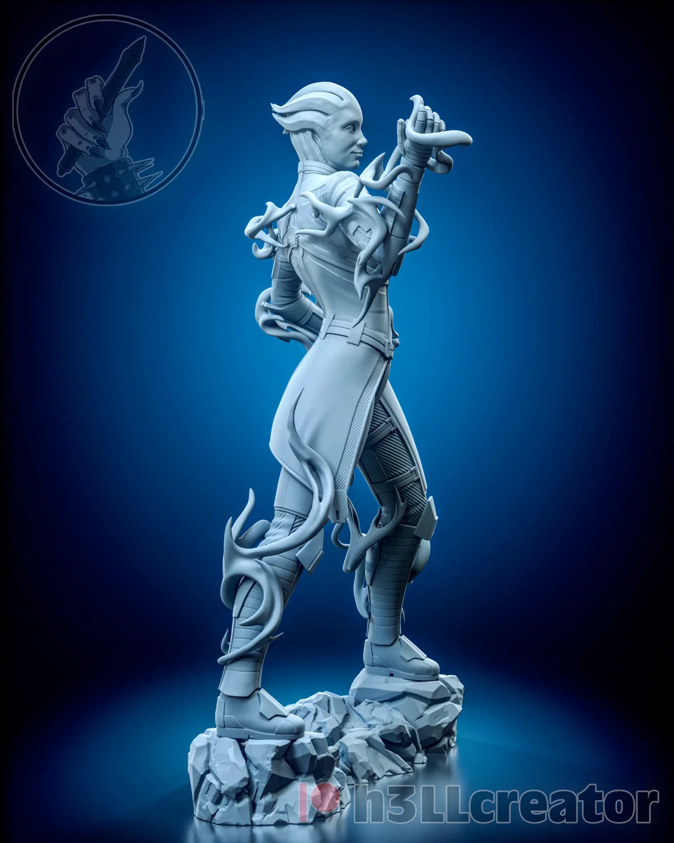 Liara Remake | Fan Art | 3D Printed Resin Model Garage Kit | *Un-Painted* | H3LL Creator 7