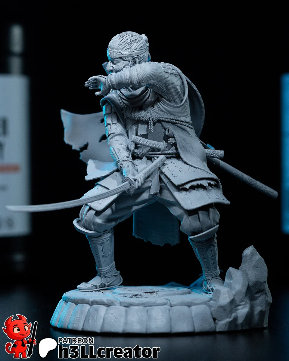 Jin Sakai | Fan Art | 3D Printed Resin Model Garage Kit | *Un-Painted* | H3LL Creator 8