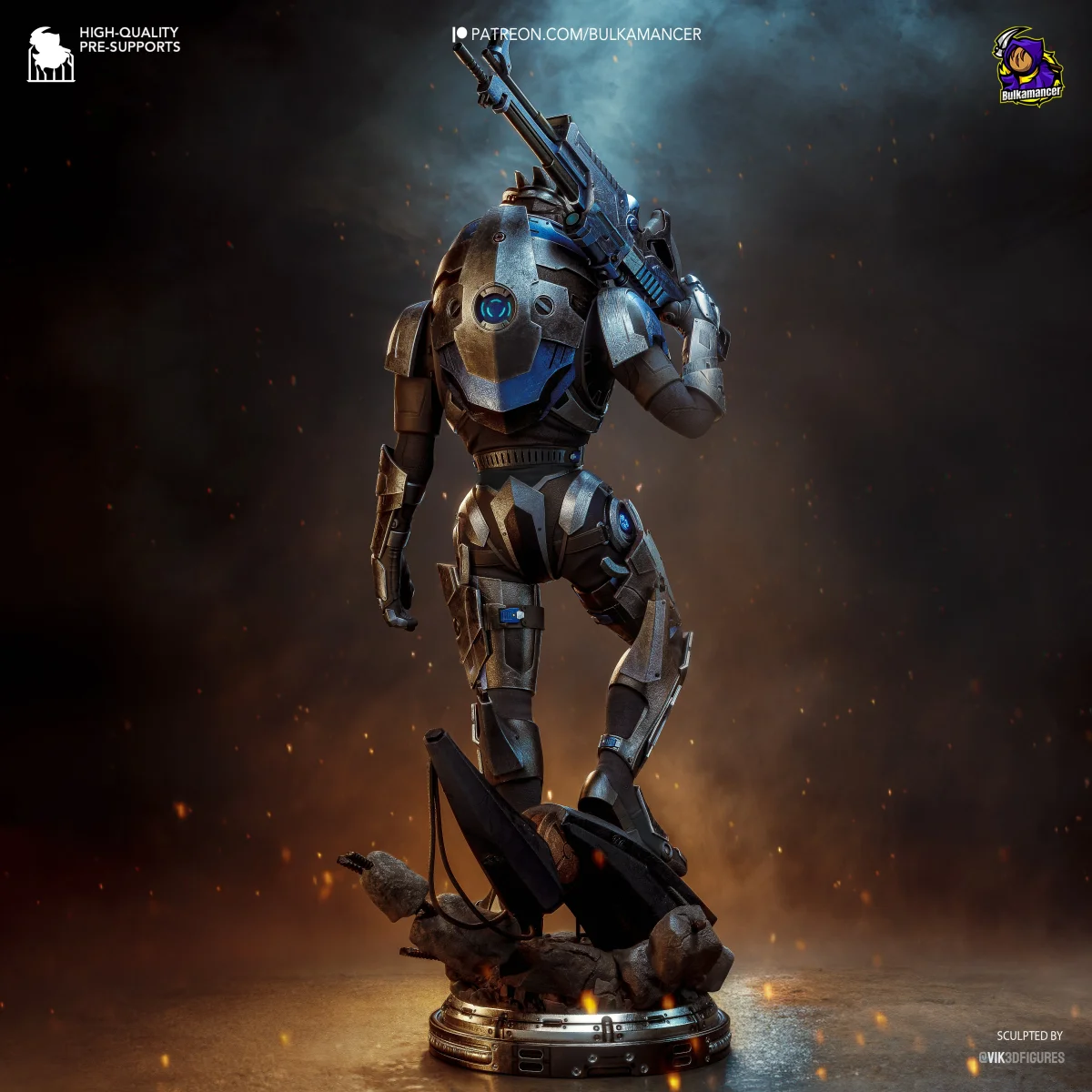 Garrus | Fan Art | 3D Printed Resin Model Garage Kit | *Un-Painted* | Bulkamancer 3