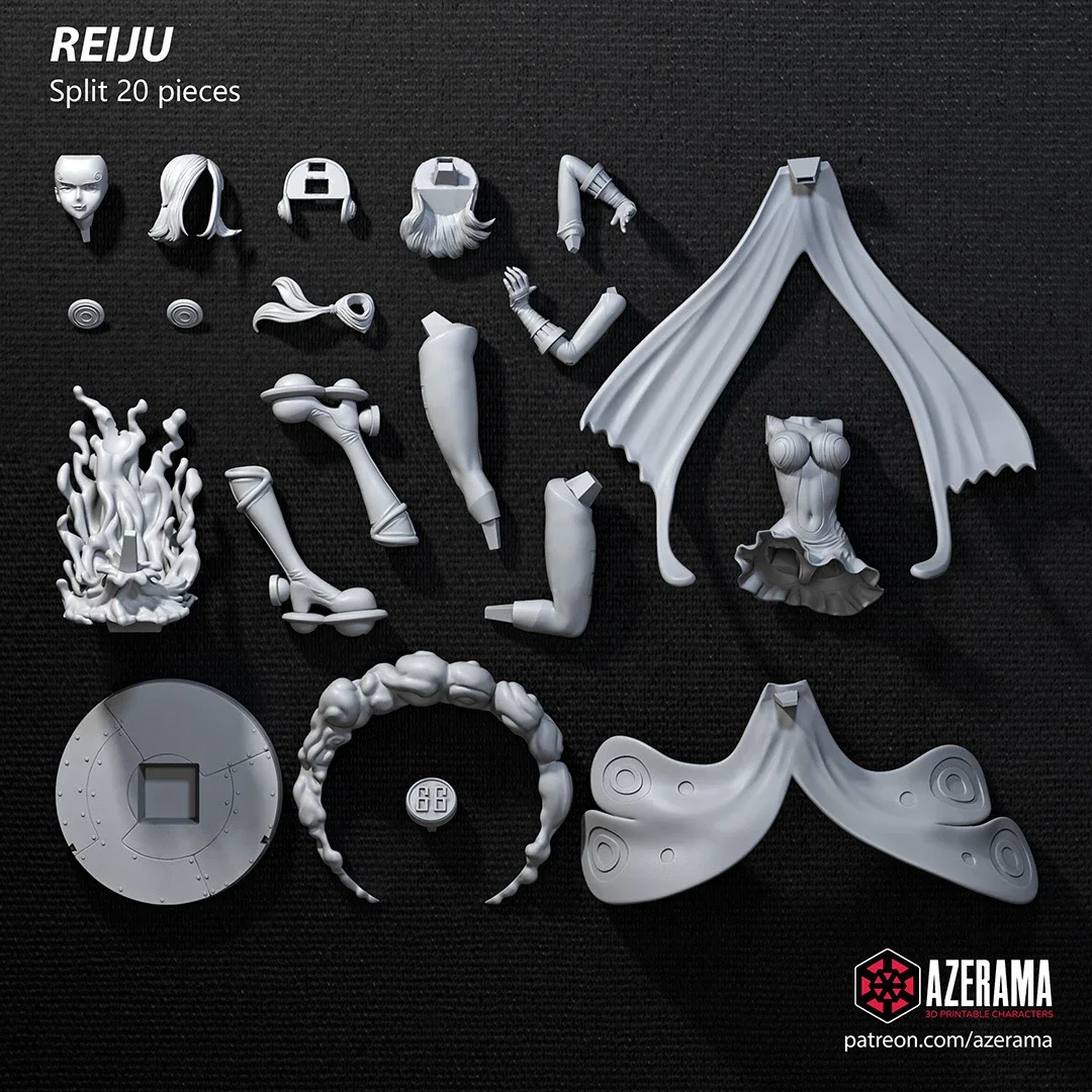 Reiju | Fan Art | 3D Printed Resin Model Garage Kit | *Un-Painted* | Azerama 3