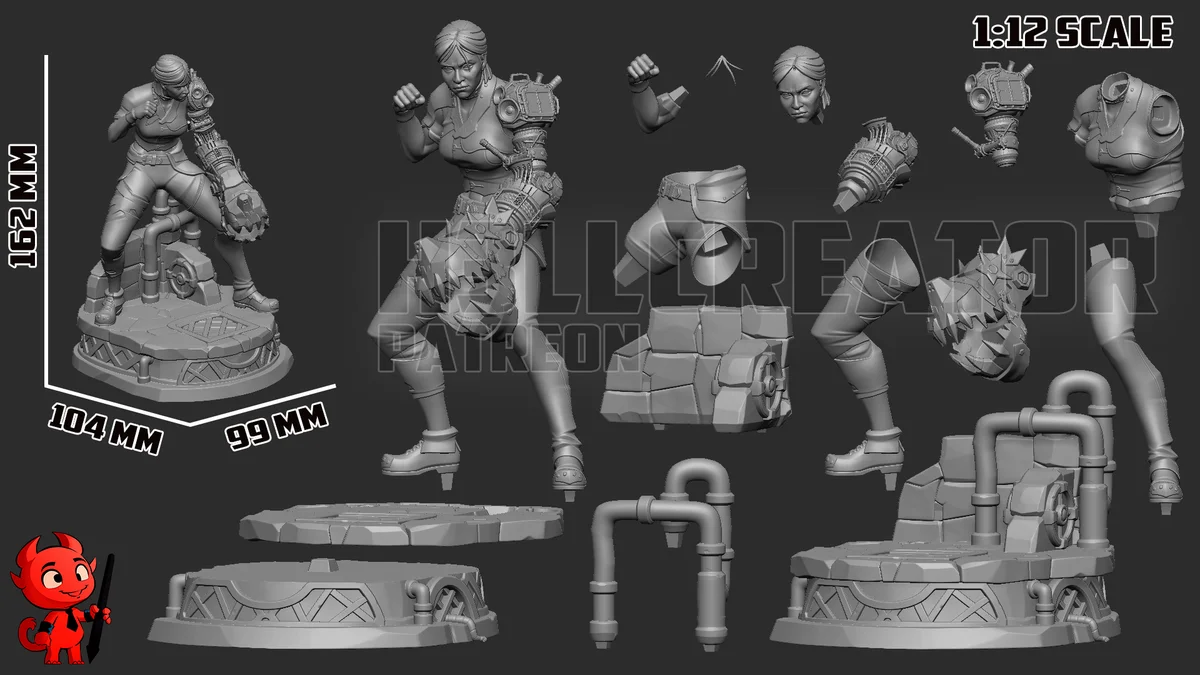Sevika | Fan Art | 3D Printed Resin Model Garage Kit | *Un-Painted* | H3LL Creator 13