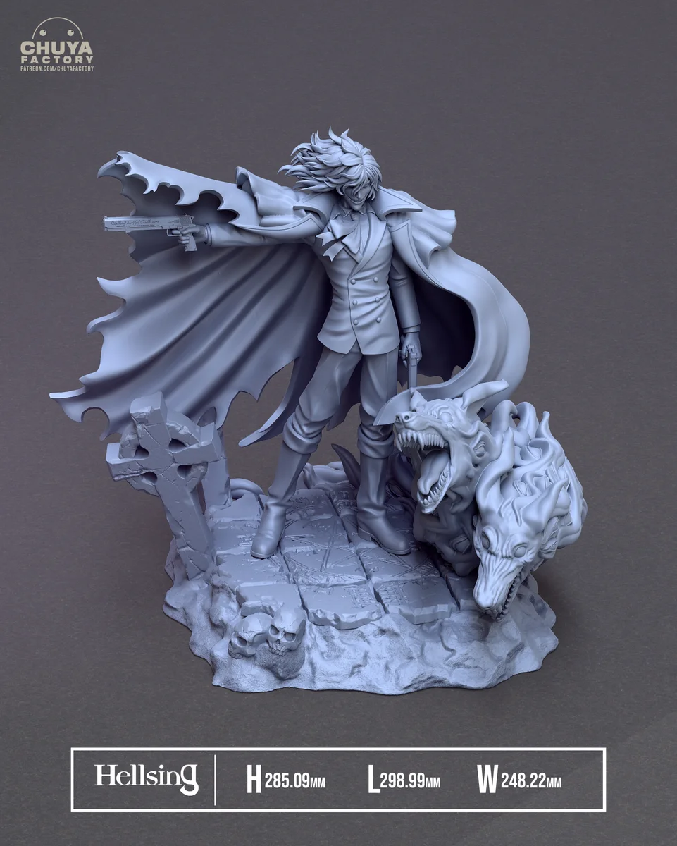 Alucard | Fan Art | 3D Printed Resin Model Garage Kit | *Un-Painted* | Chuya Factory 5