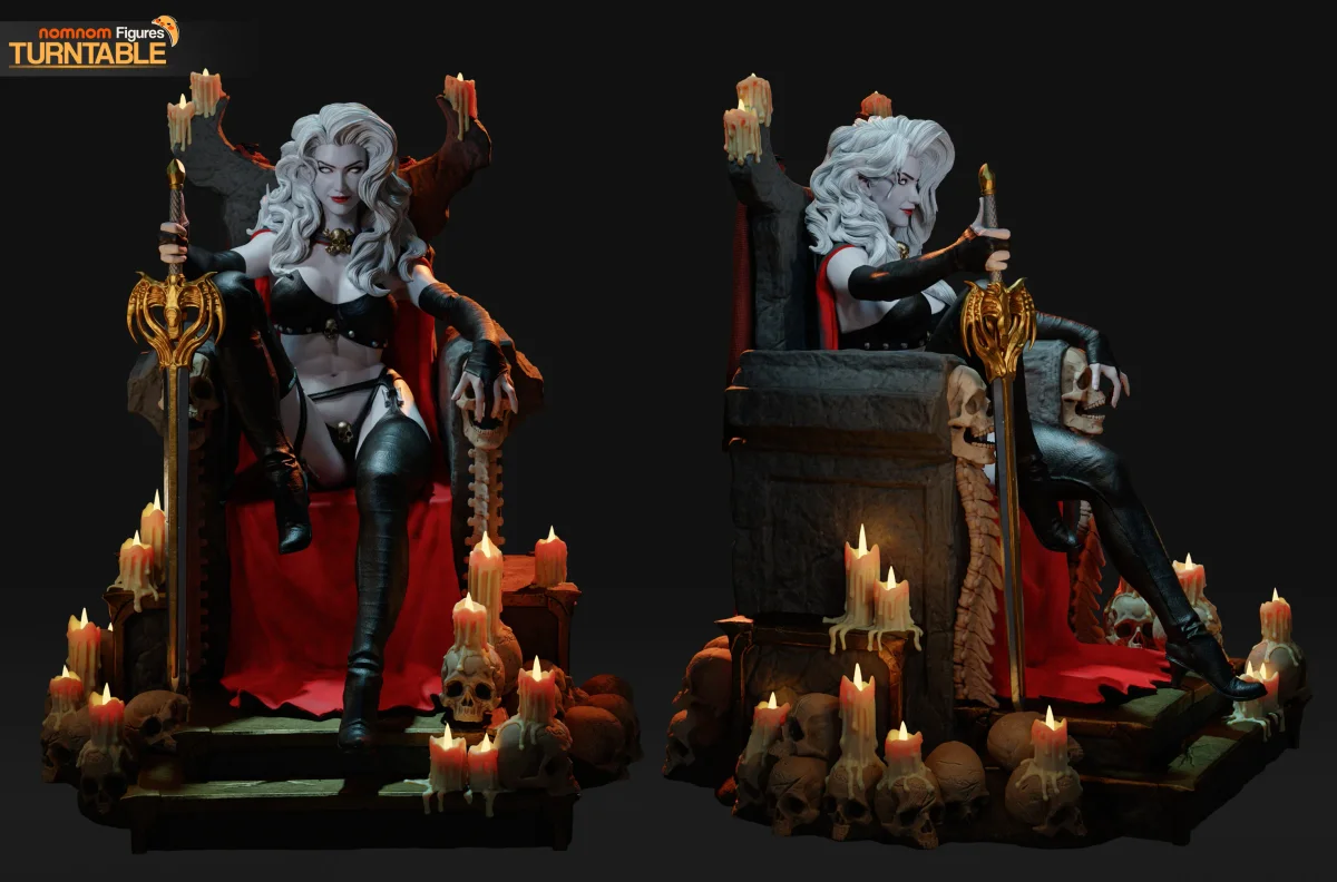 Lady Death | Fan Art | 3D Printed Resin Model Garage Kit | *Un-Painted* | Nomnom 5