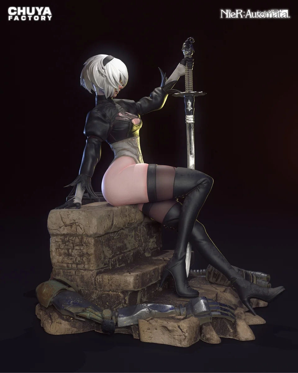 2B | Fan Art | 3D Printed Resin Model Garage Kit | *Un-Painted* | Chuya Factory 6