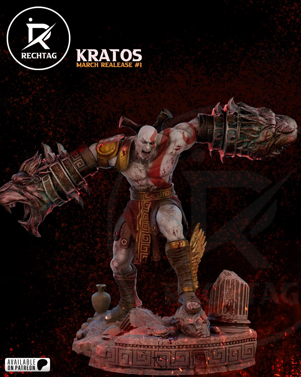Kratos | Fan Art | 3D Printed Resin Model Garage Kit | *Un-Painted* | Rechtag 4