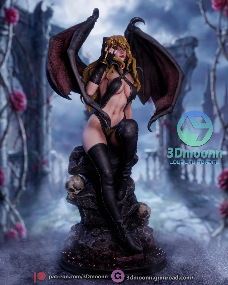 Draculina | Fan Art | 3D Printed Resin Model Garage Kit | *Un-Painted* | 3DMoonn 5
