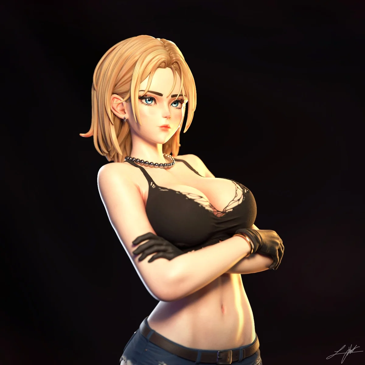 Android 18 | Fan Art | 3D Printed Resin Model Garage Kit | *Un-Painted* | Abe3D 4
