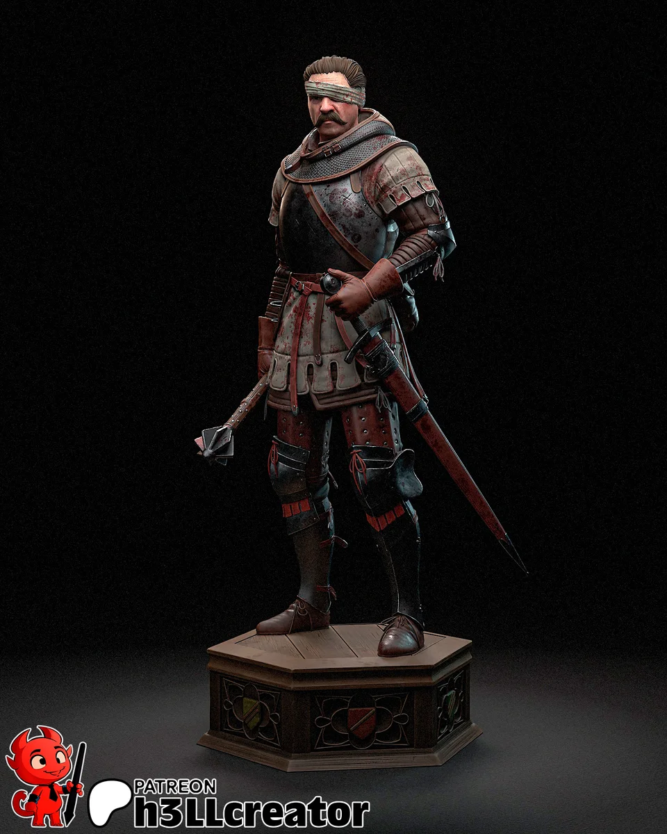 Jan Žižka | Fan Art | 3D Printed Resin Model Garage Kit | *Un-Painted* | H3LL Creator 3