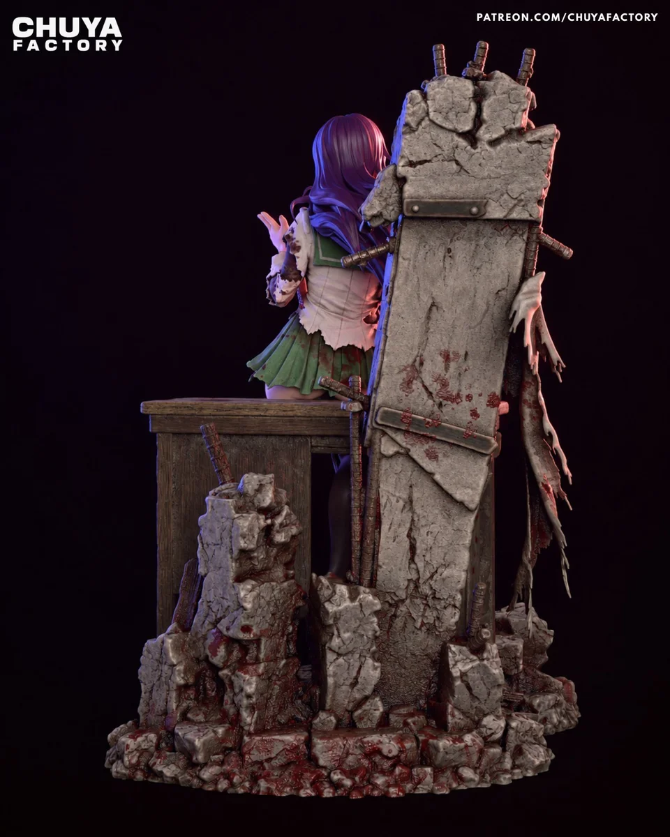 Saeko Busujima | Fan Art | 3D Printed Resin Model Garage Kit | *Un-Painted* | Chuya Factory 5