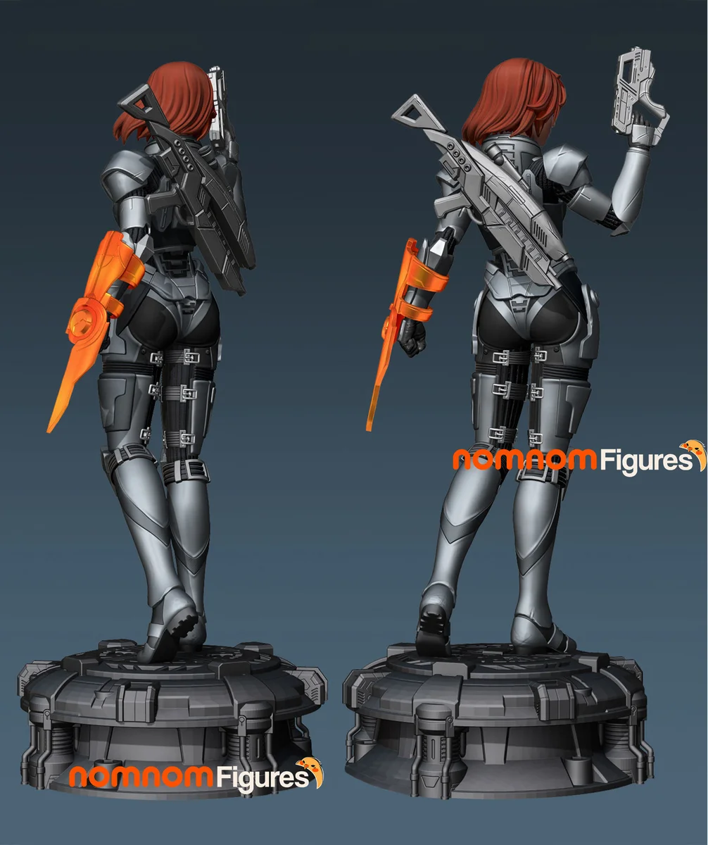 Commander Female Shepard | Fan Art | 3D Printed Resin Model Garage Kit | *Un-Painted* | Nomnom 3