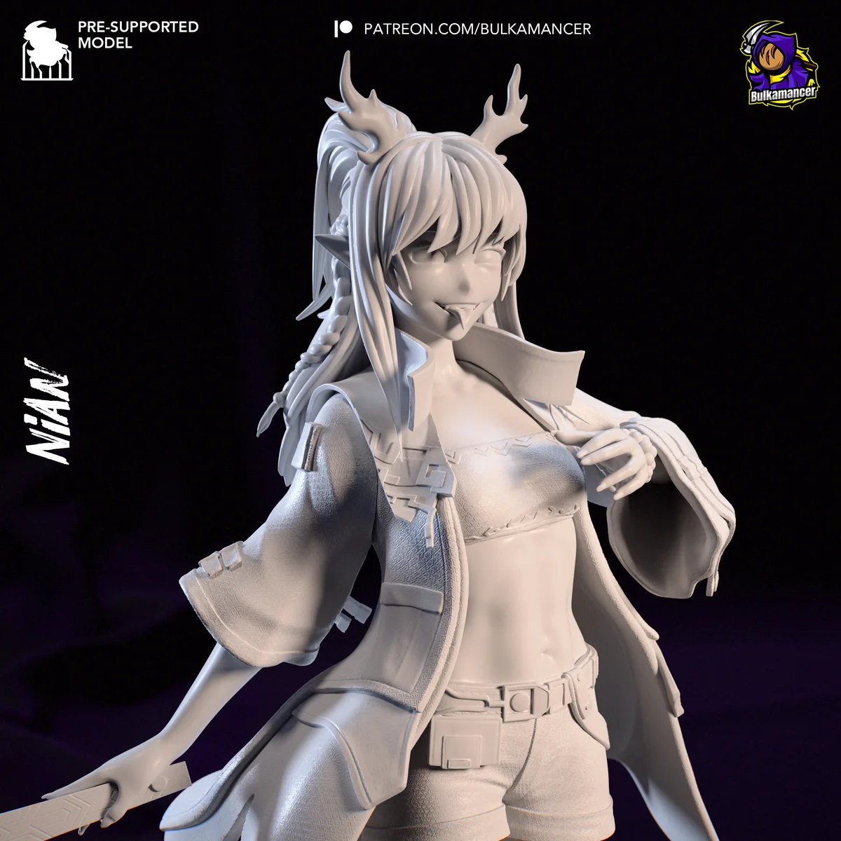 Nian | Fan Art | 3D Printed Resin Model Garage Kit | *Un-Painted* | Bulkamancer 4