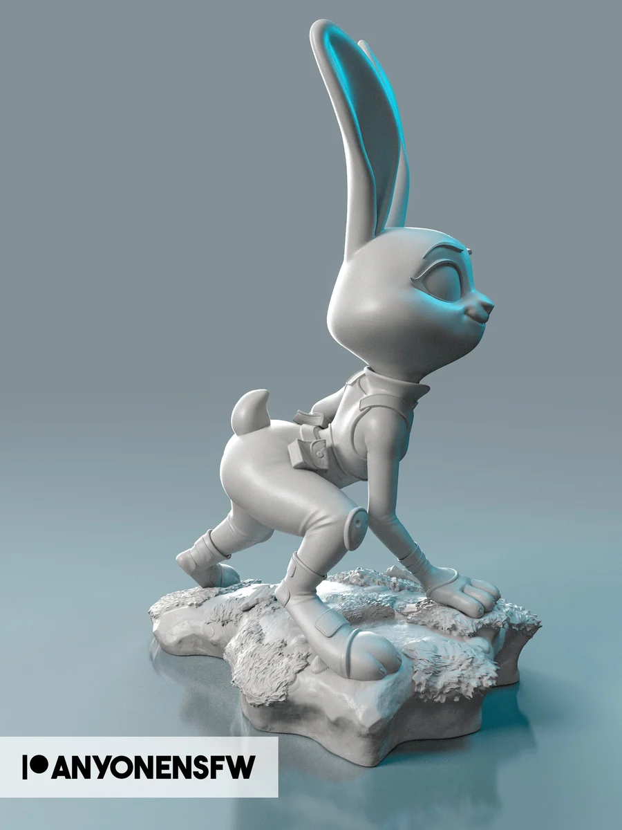 Officer Bunny | Fan Art | 3D Printed Resin Model Garage Kit | *Un-Painted* | AnyoneNSFW 3