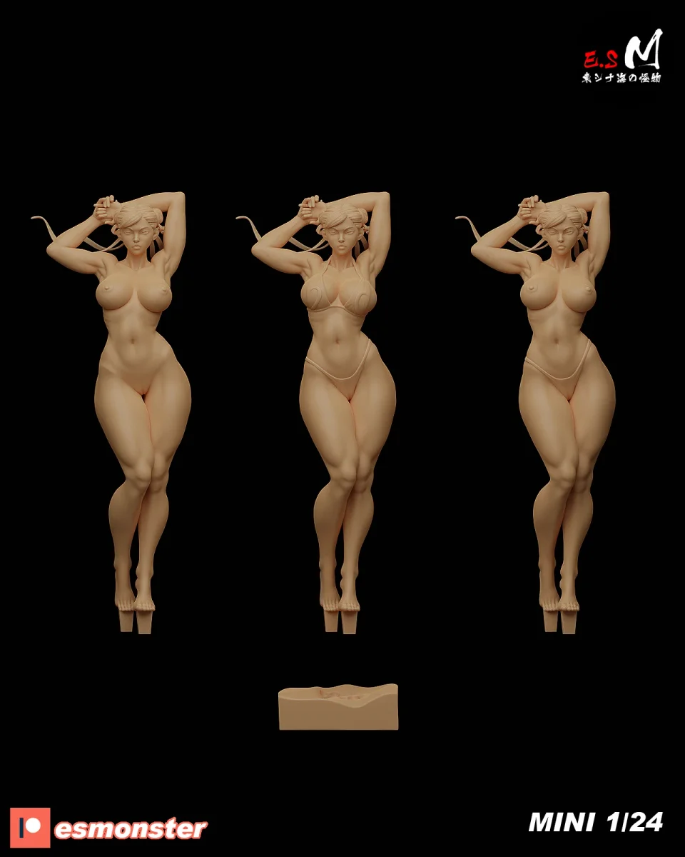 Chun-Li (Bikini) | Fan Art | 3D Printed Resin Model Garage Kit | *Un-Painted* | ES Monster 6