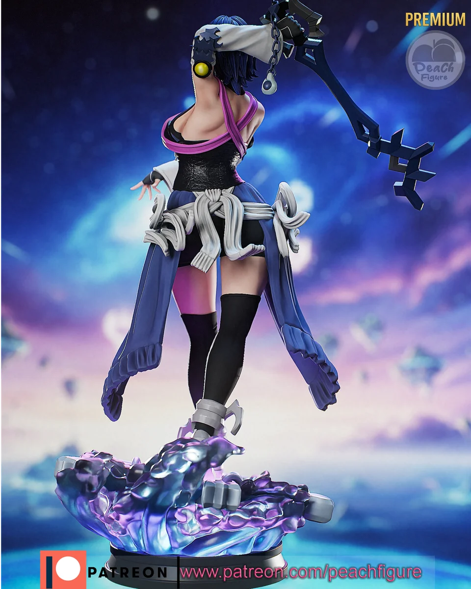 Aqua | Fan Art | 3D Printed Resin Model Garage Kit | *Un-Painted* | Peach Figure 3