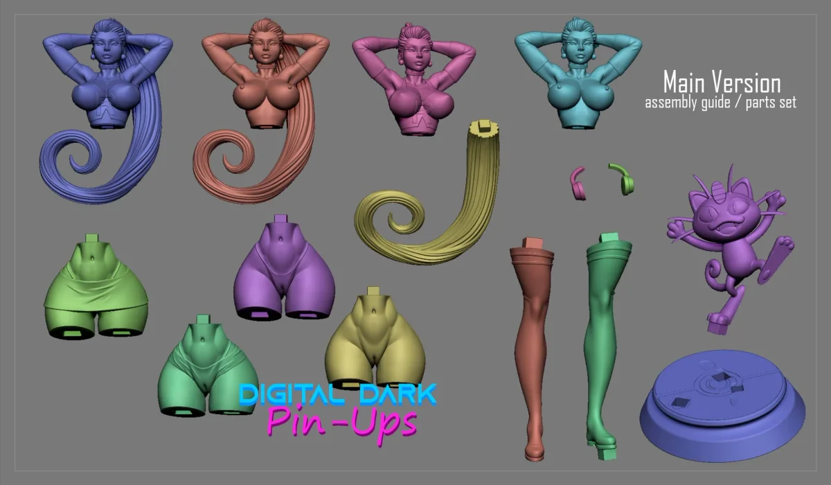 Mean Girl | Fan Art | 3D Printed Resin Model Garage Kit | *Un-Painted* | Digital Dark 7