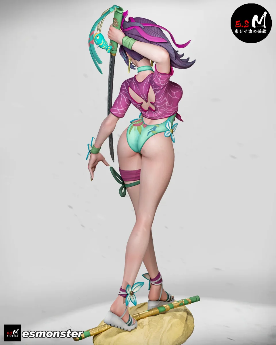 Psylocke (Summer) Pose 1 | Fan Art | 3D Printed Resin Model Garage Kit | *Un-Painted* | ES Monster 7