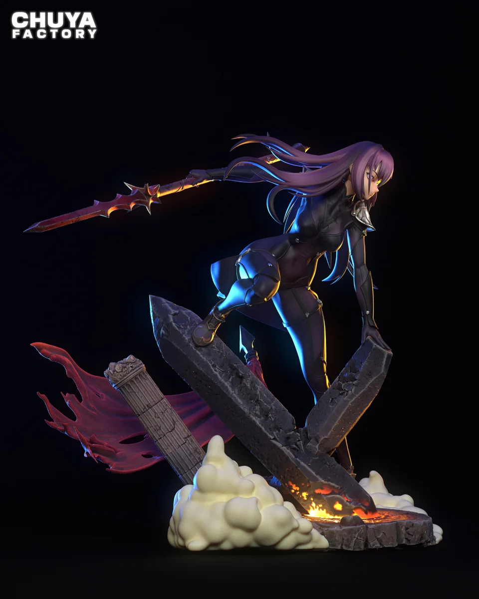 Scathach | Fan Art | 3D Printed Resin Model Garage Kit | *Un-Painted* | Chuya Factory 5