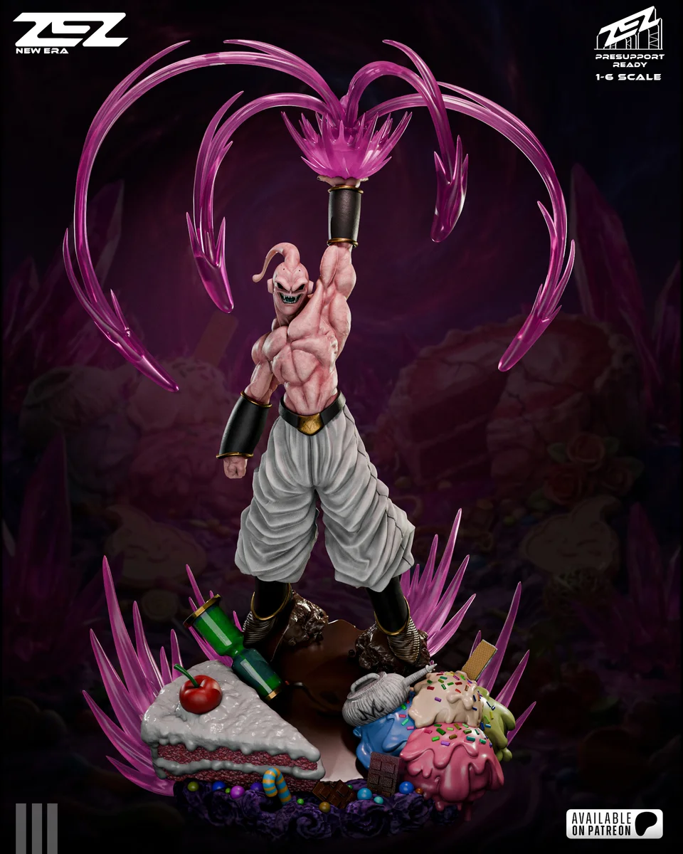 Majin Boo | Fan Art | 3D Printed Resin Model Garage Kit | *Un-Painted* | ZEZ Studio