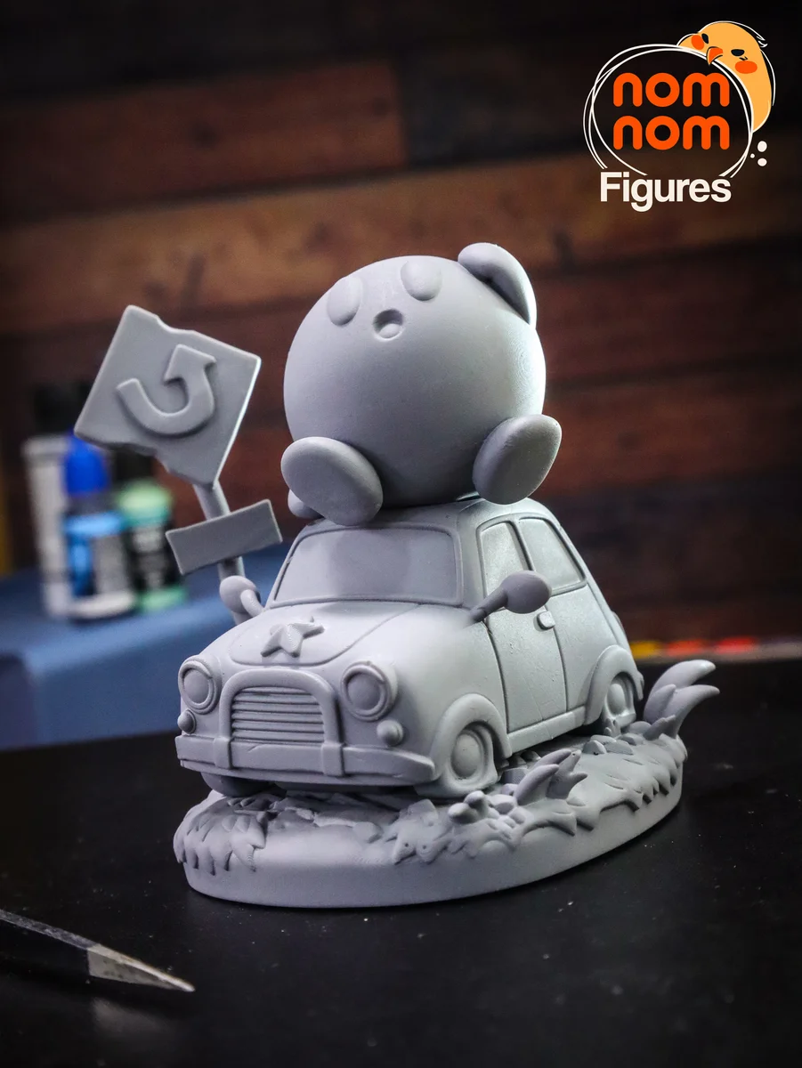 Chibi Kirby | Fan Art | 3D Printed Resin Model Garage Kit | *Un-Painted* | Nomnom 9