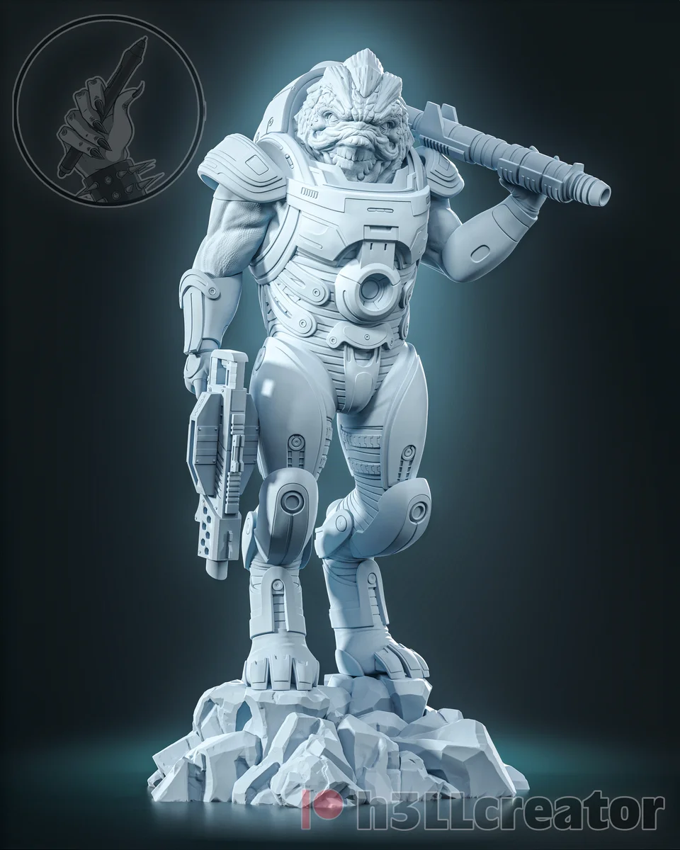 Grunt | Fan Art | 3D Printed Resin Model Garage Kit | *Un-Painted* | H3LL Creator 3