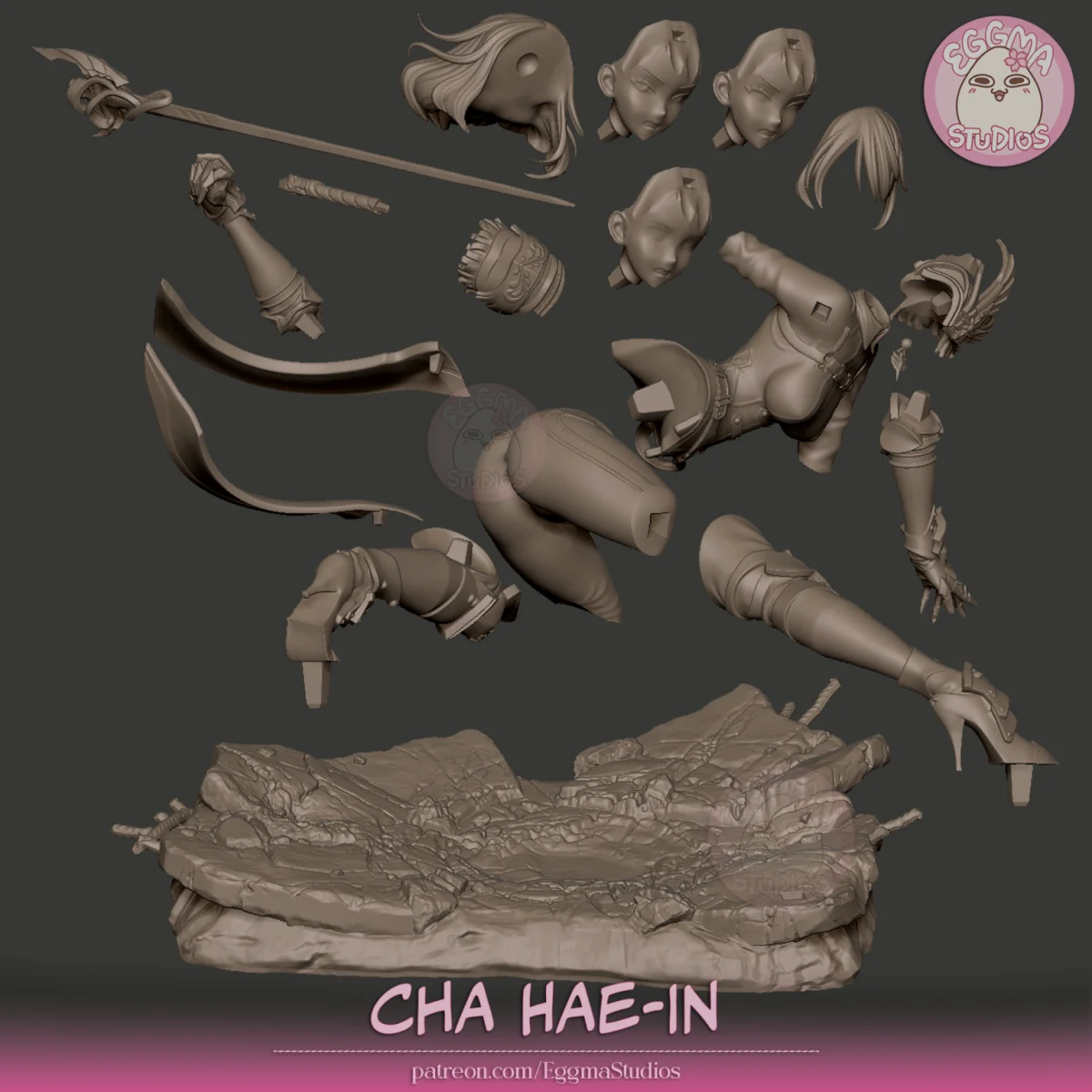 Cha Hae-In | Fan Art | 3D Printed Resin Model Garage Kit | *Un-Painted* | EggmaStudios 20