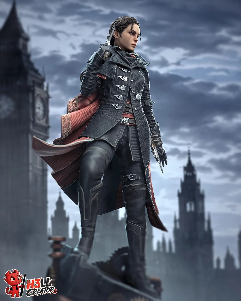 Evie Frye | Fan Art | 3D Printed Resin Model Garage Kit | *Un-Painted* | H3LL Creator 3
