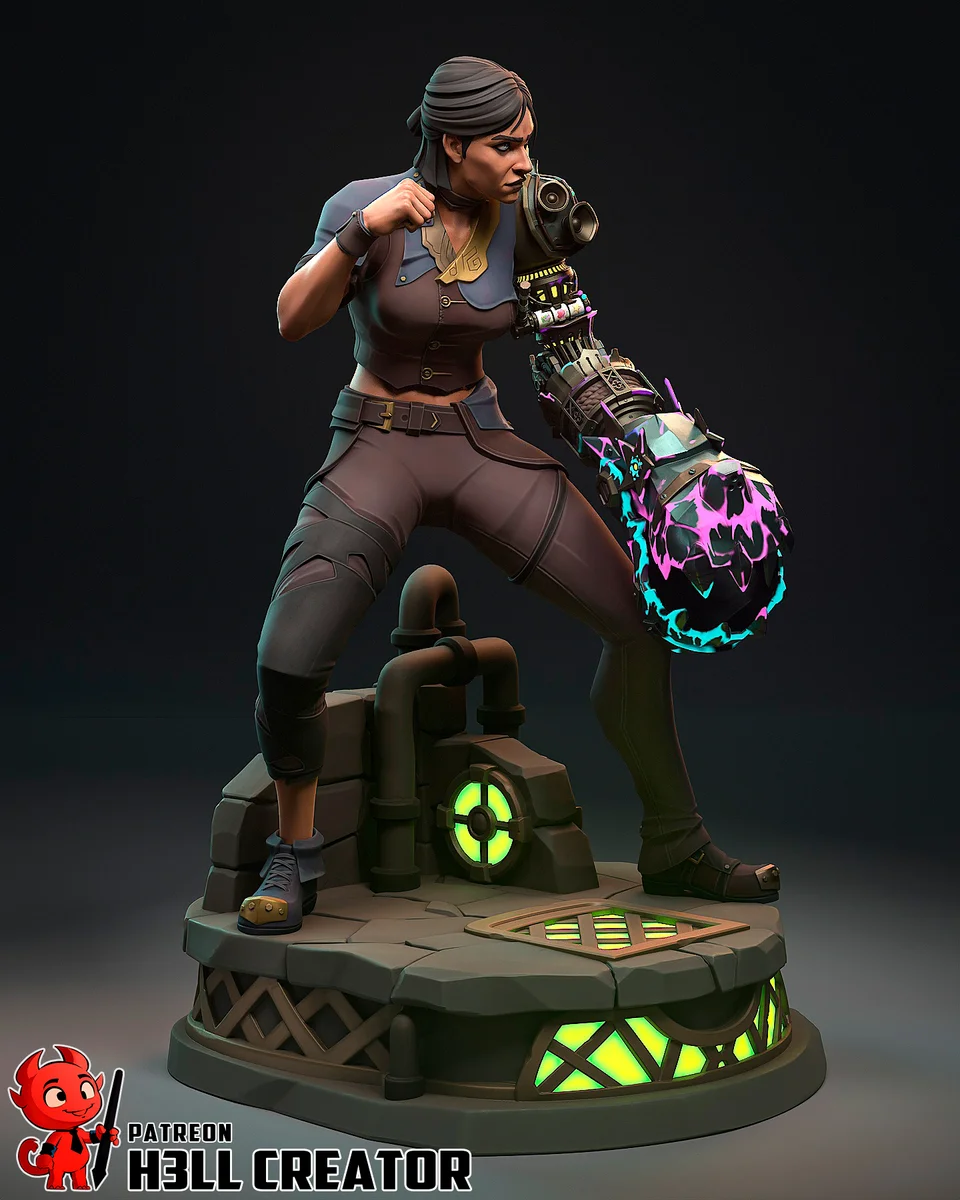 Sevika | Fan Art | 3D Printed Resin Model Garage Kit | *Un-Painted* | H3LL Creator 4