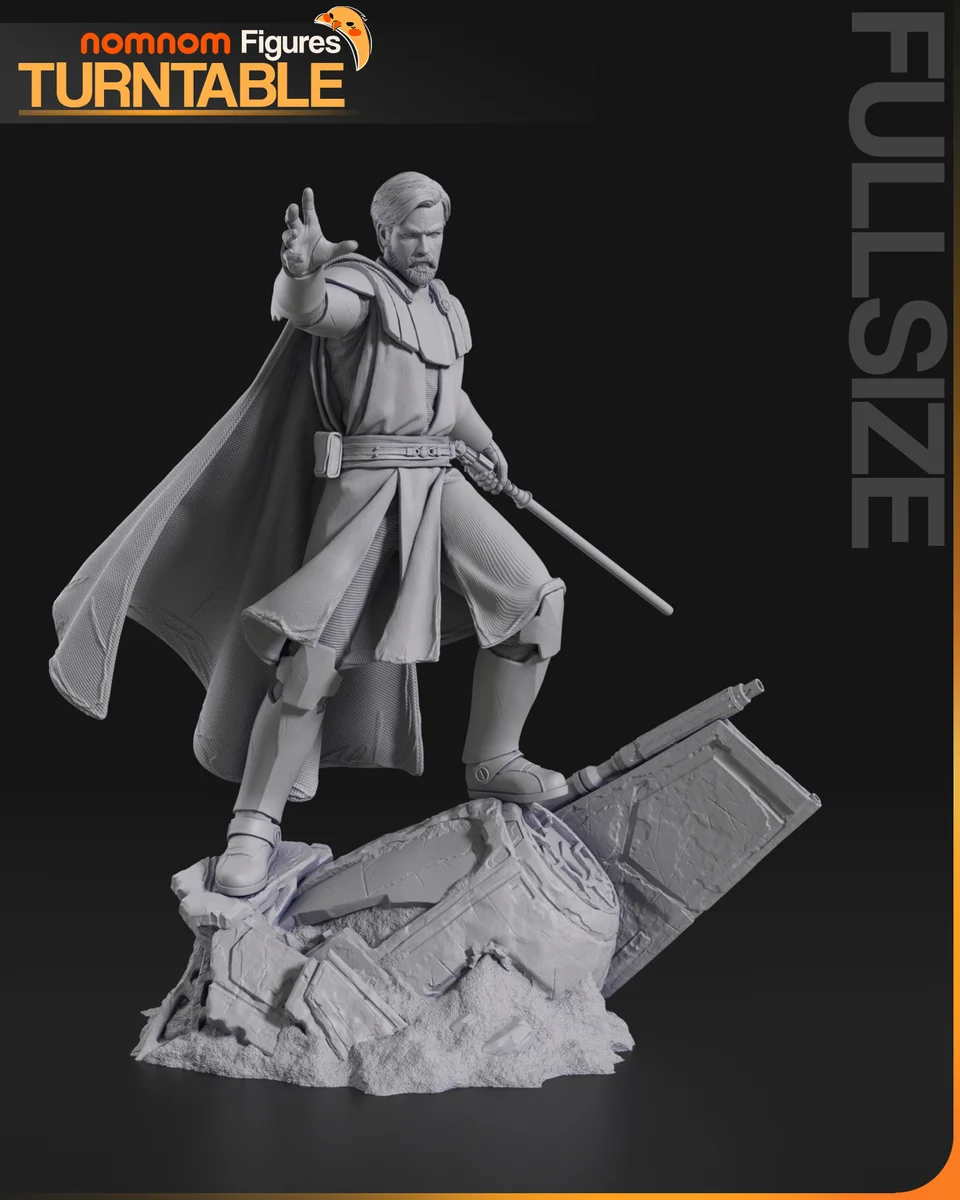 Obi-wan Kenobi | Fan Art | 3D Printed Resin Model Garage Kit | *Un-Painted* | Nomnom 8