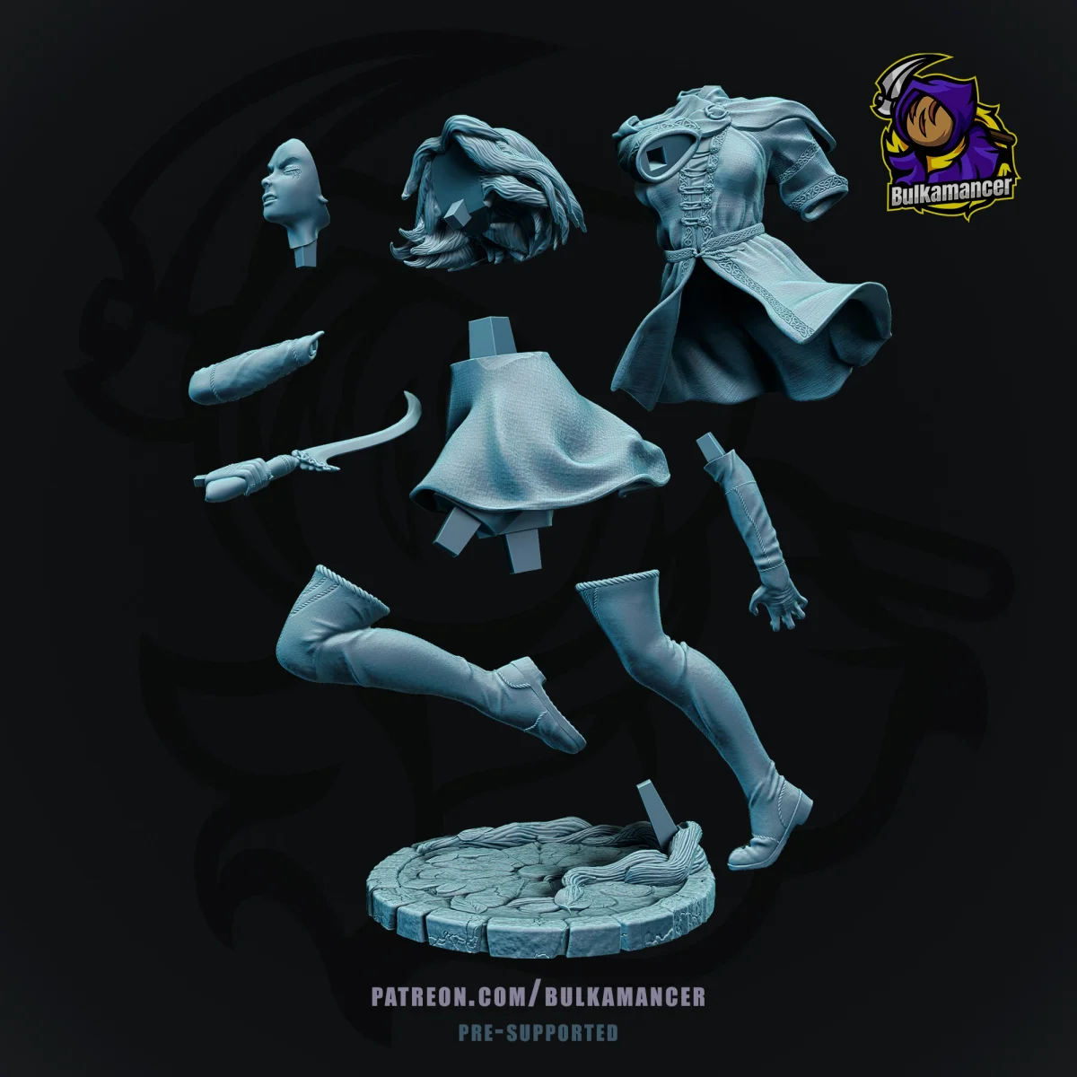 Melina | Fan Art | 3D Printed Resin Model Garage Kit | *Un-Painted* | Bulkamancer 4