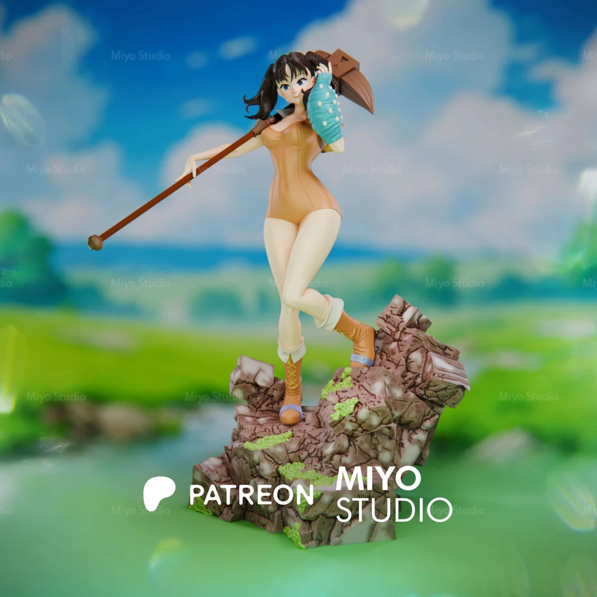 Diane | Fan Art | 3D Printed Resin Model Garage Kit | *Un-Painted* | MiyoStudio 3