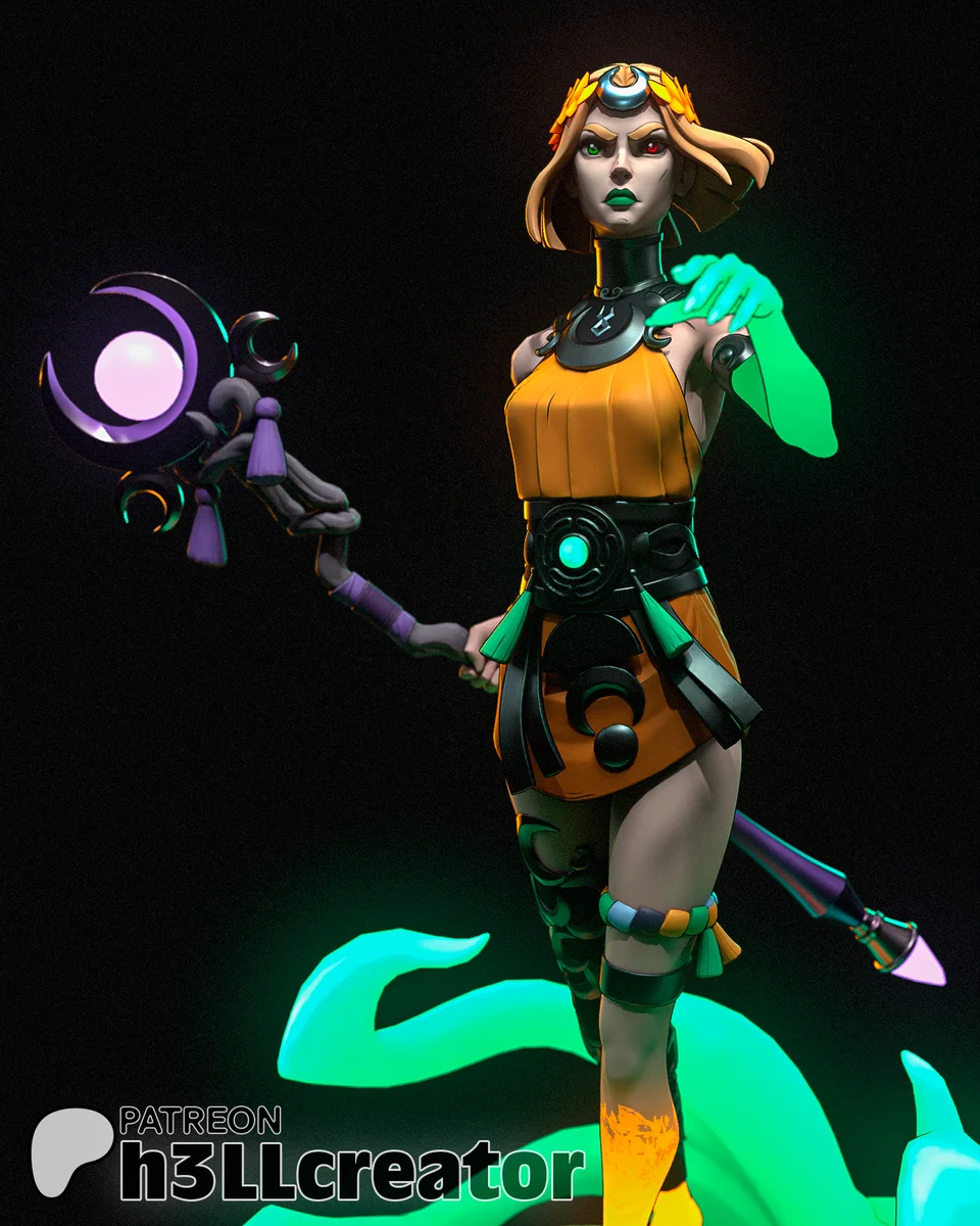 Melinoe | Fan Art | 3D Printed Resin Model Garage Kit | *Un-Painted* | H3LL Creator