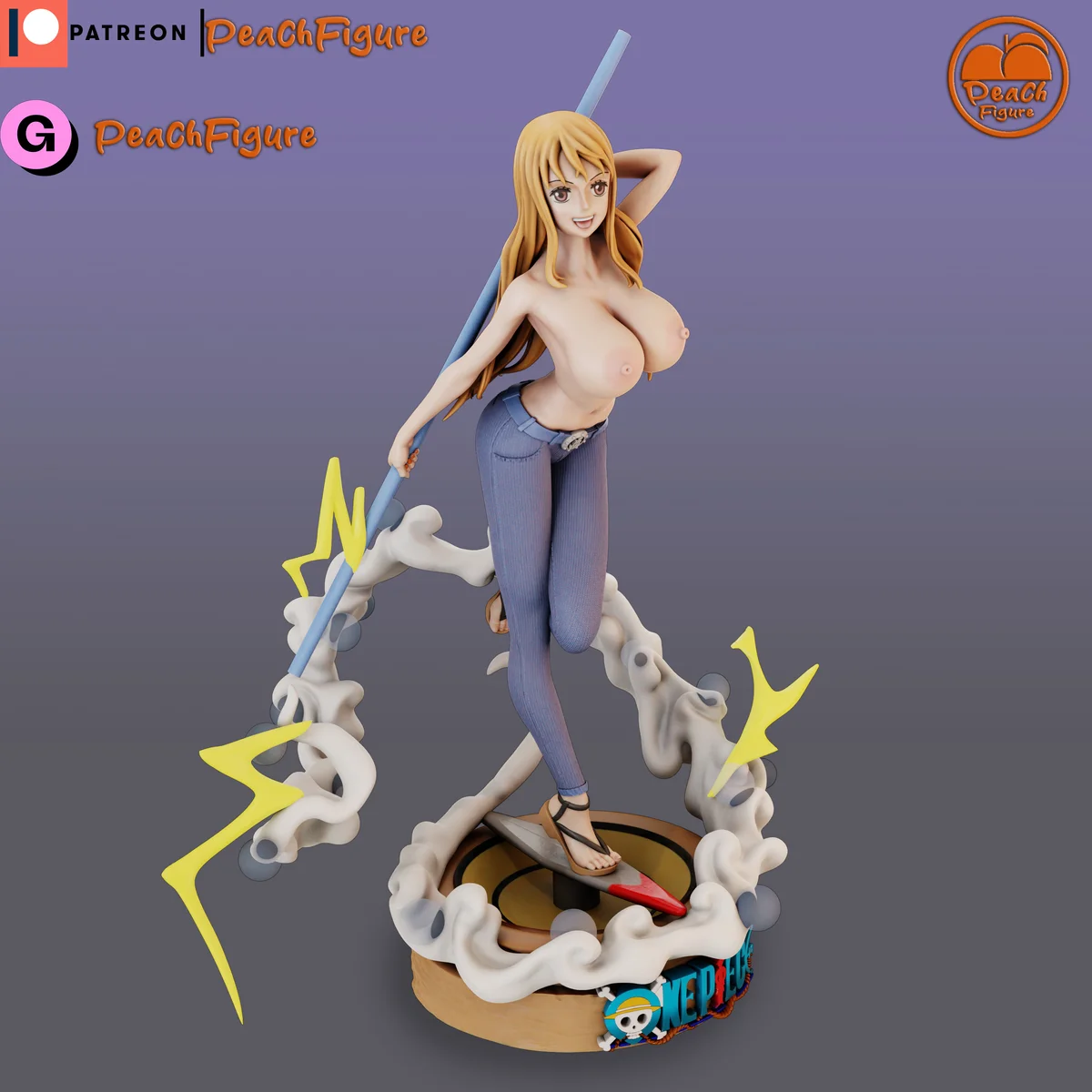 Nami | Fan Art | 3D Printed Resin Model Garage Kit | *Un-Painted* | Peach Figure 6