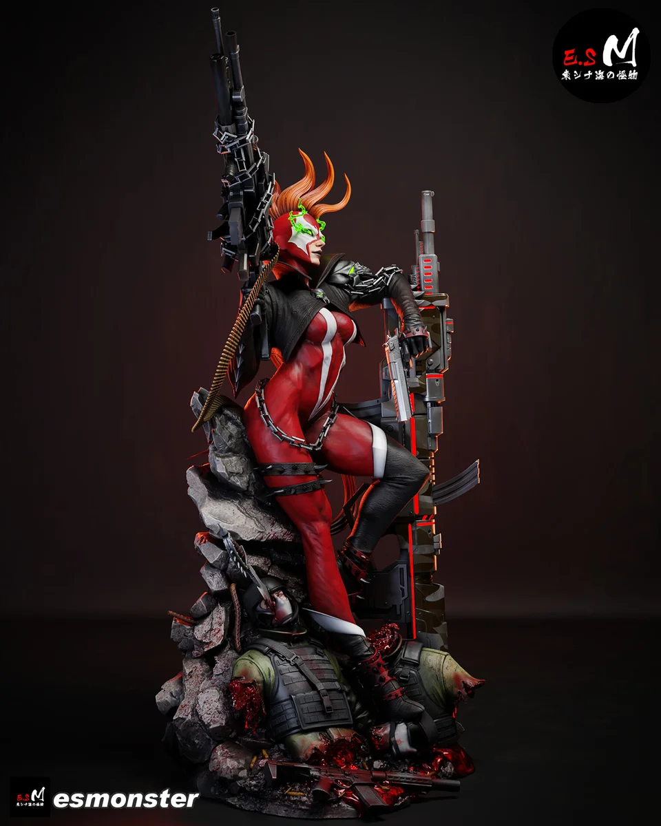 SheSpawn | Fan Art | 3D Printed Resin Model Garage Kit | *Un-Painted* | ES Monster 4