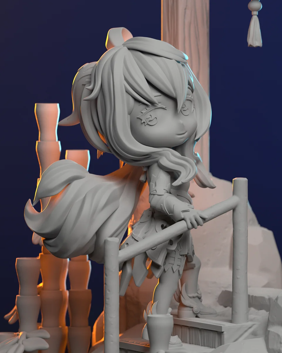 Chibi Ganyu | Fan Art | 3D Printed Resin Model Garage Kit | *Un-Painted* | Chuya Factory 14