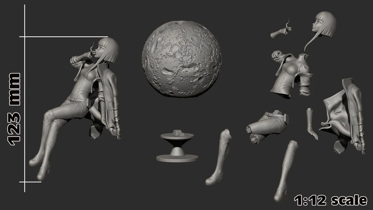 Lucyna Kushinada | Fan Art | 3D Printed Resin Model Garage Kit | *Un-Painted* | H3LL Creator 7