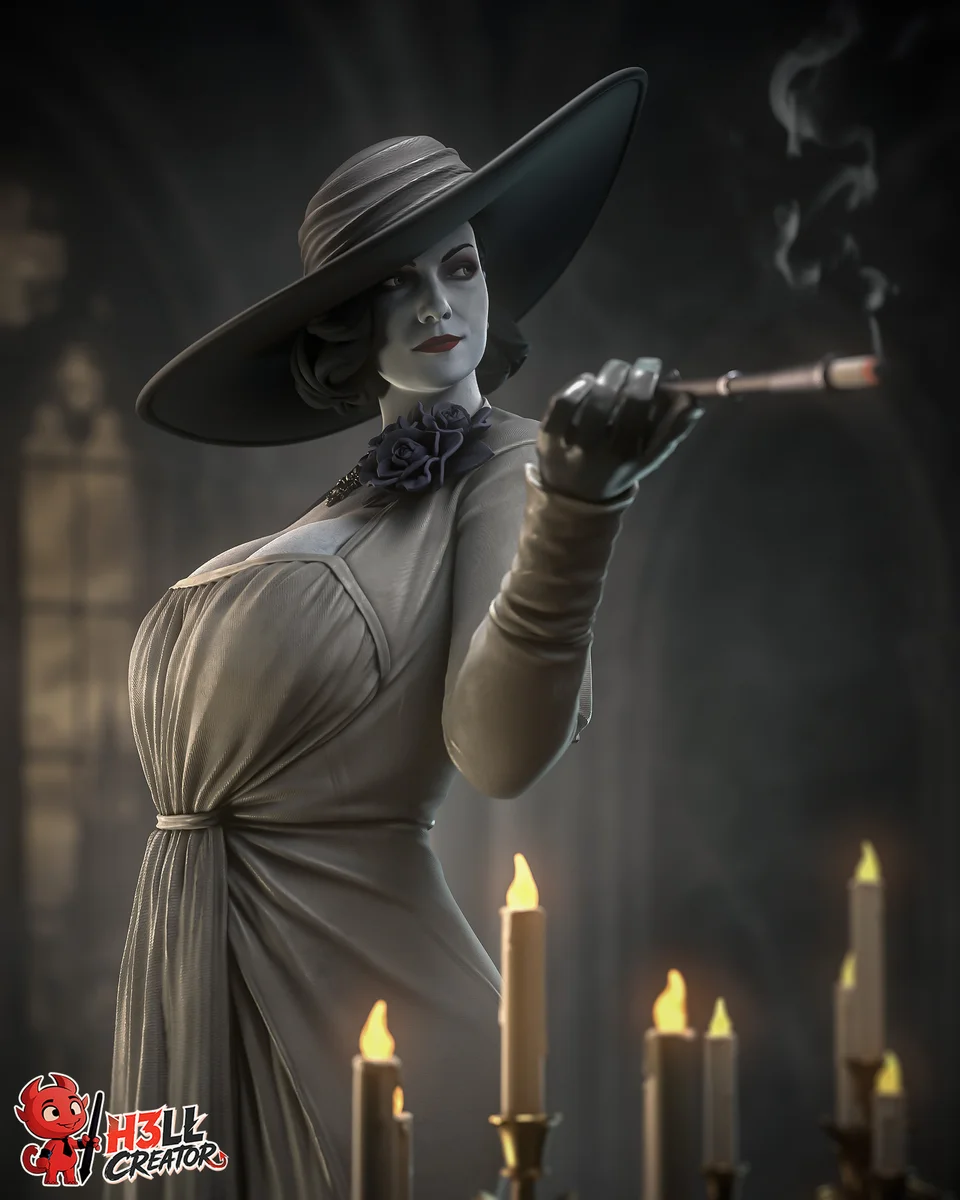 Lady Dimitrescu | Fan Art | 3D Printed Resin Model Garage Kit | *Un-Painted* | H3LL Creator