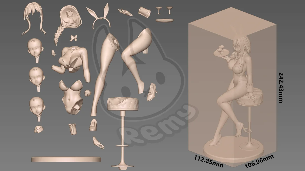 PekoMama | Fan Art | 3D Printed Resin Model Garage Kit | *Un-Painted* | Remy Sculpts 7