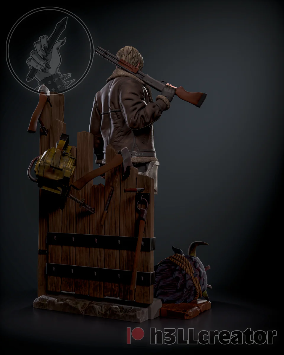 Leon Kennedy (jacket Version) | Fan Art | 3D Printed Resin Model Garage Kit | *Un-Painted* | H3LL Creator 7