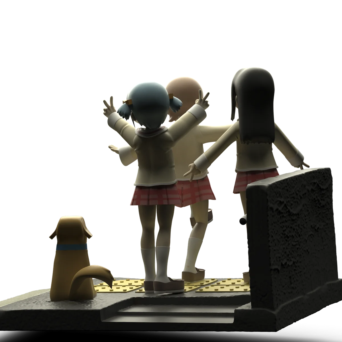 Nichijou Diorama | Fan Art | 3D Printed Resin Model Garage Kit | *Un-Painted* | Yoru Studio 5