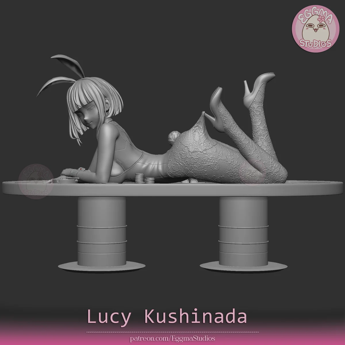 Lucy Kushinada - (Bunny) | Fan Art | 3D Printed Resin Model Garage Kit | *Un-Painted* | EggmaStudios 4