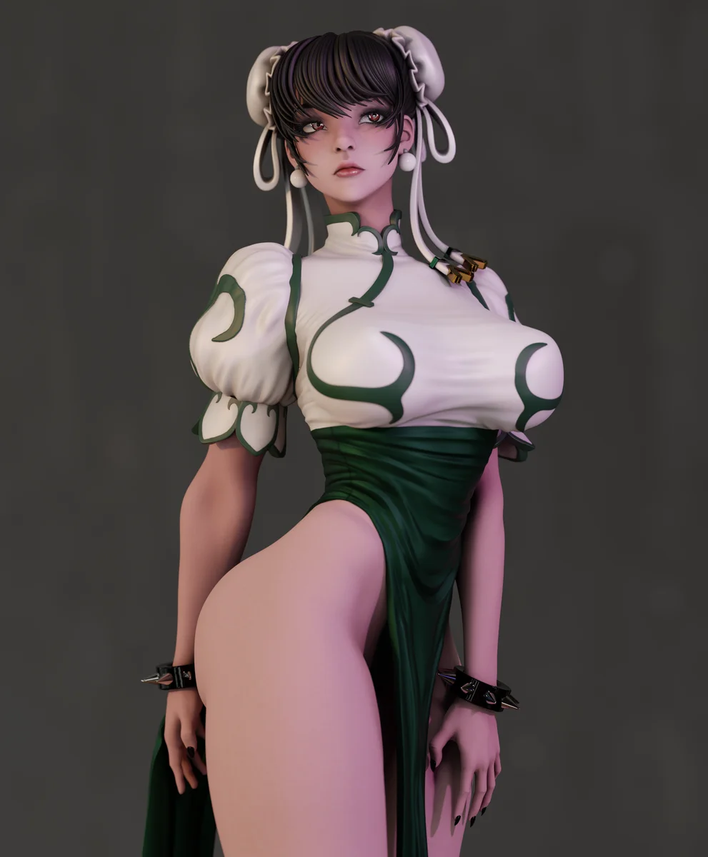 Chun Li | Fan Art | 3D Printed Resin Model Garage Kit | *Un-Painted* | Momoji 3