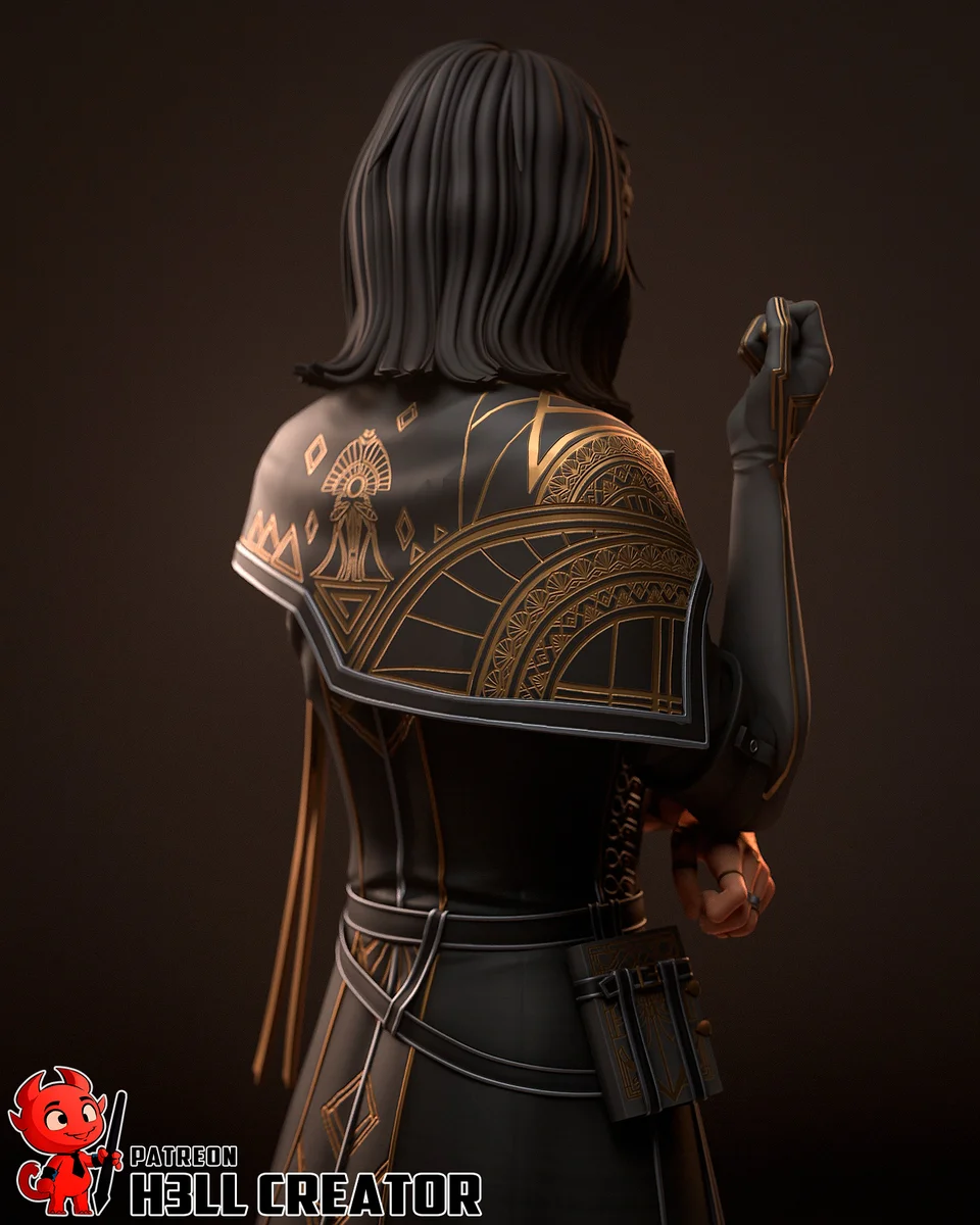Lune | Fan Art | 3D Printed Resin Model Garage Kit | *Un-Painted* | H3LL Creator 6