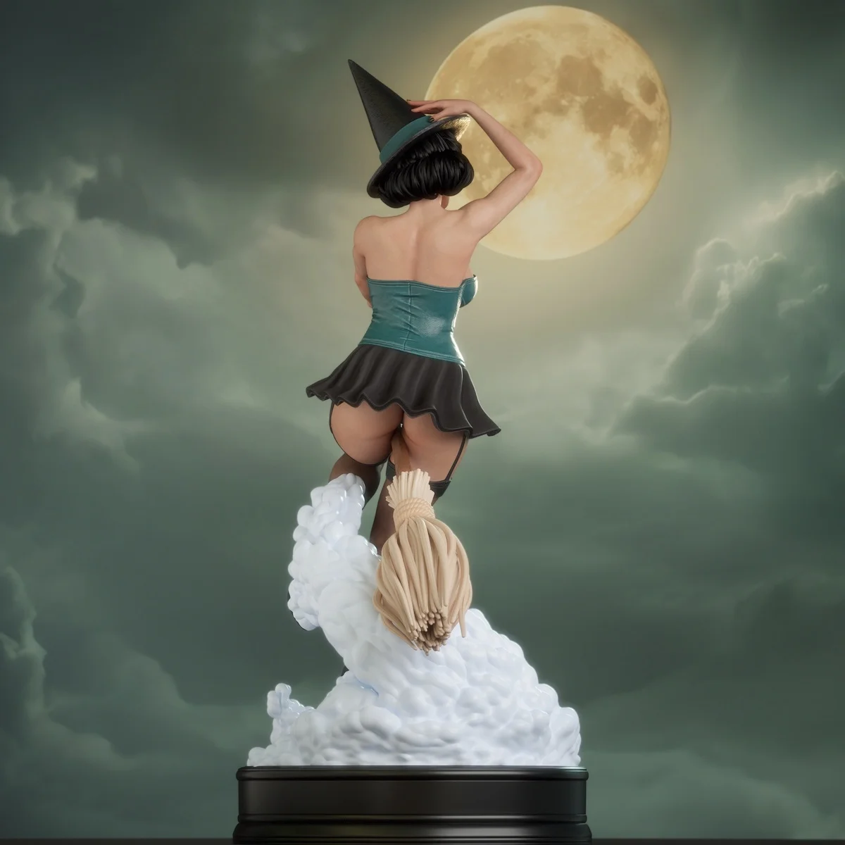 Witch Bombshell | Fan Art | 3D Printed Resin Model Garage Kit | *Un-Painted* | Abe3D 12
