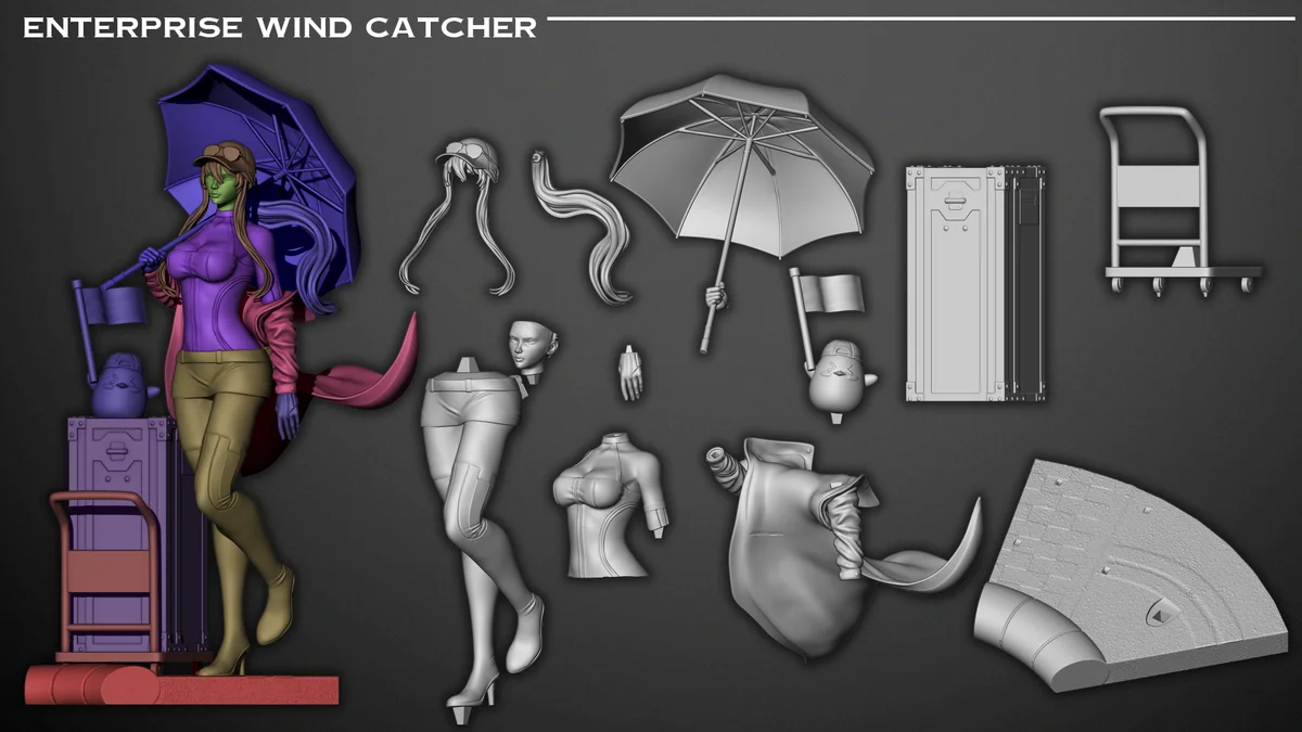 Enterprise WindCatcher | Fan Art | 3D Printed Resin Model Garage Kit | *Un-Painted* | Inaki Sculpts 5
