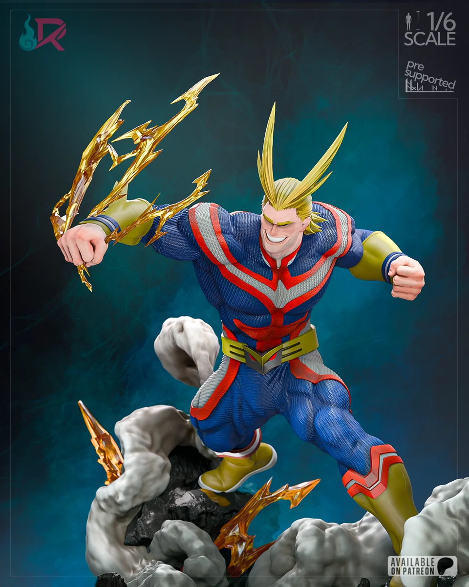 All Might | Fan Art | 3D Printed Resin Model Garage Kit | *Un-Painted* | Rechtag 8