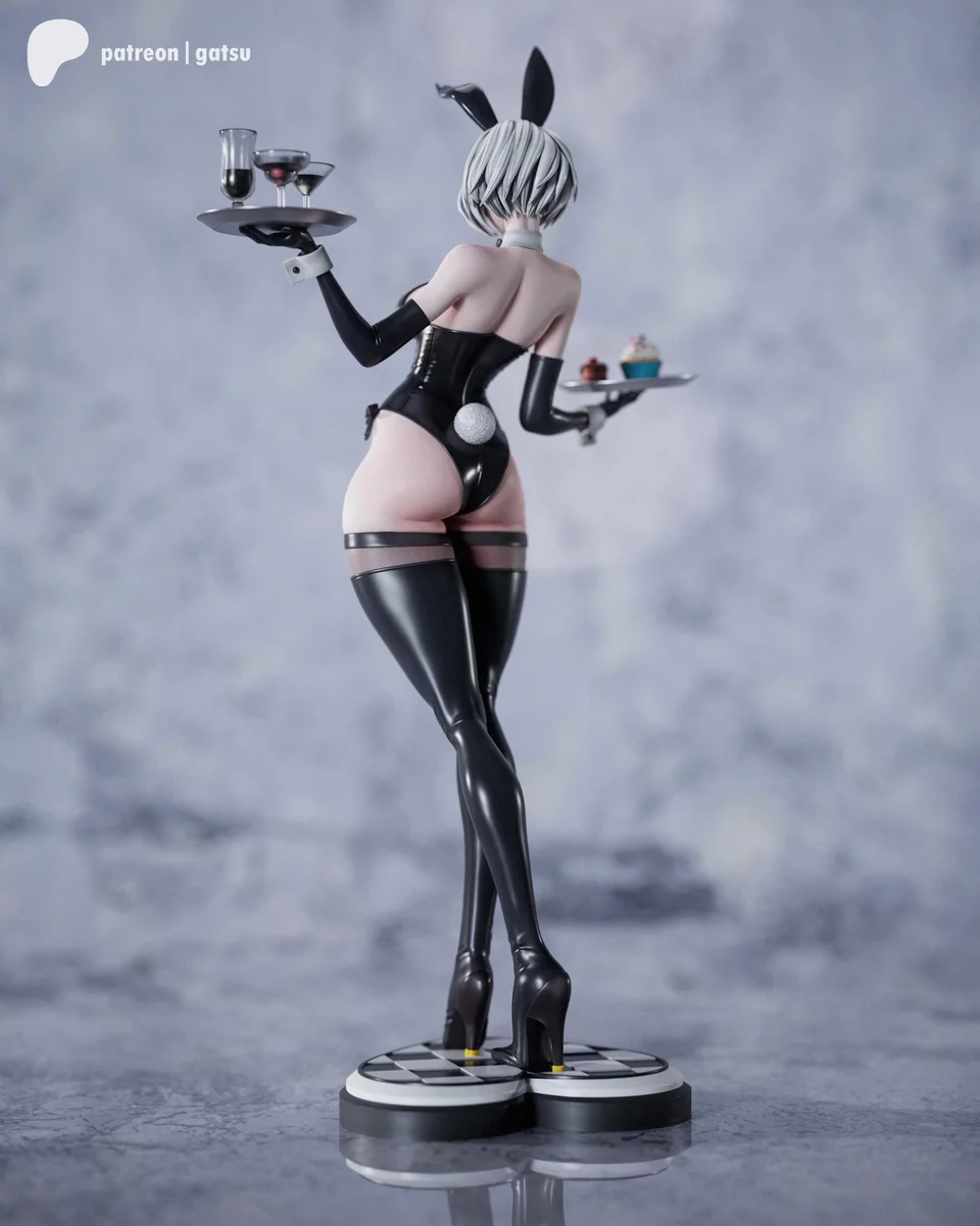 2B - Bunny | Fan Art | 3D Printed Resin Model Garage Kit | *Un-Painted* | Gatsu Studios 5