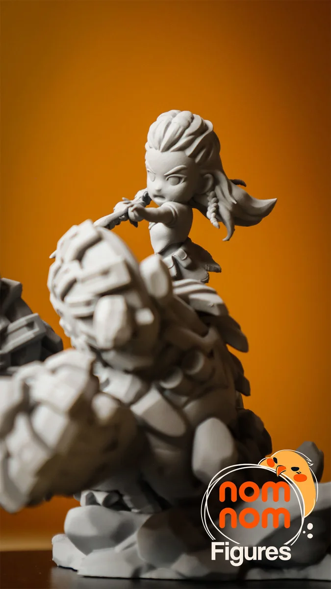 Chibi Aloy | Fan Art | 3D Printed Resin Model Garage Kit | *Un-Painted* | Nomnom 9