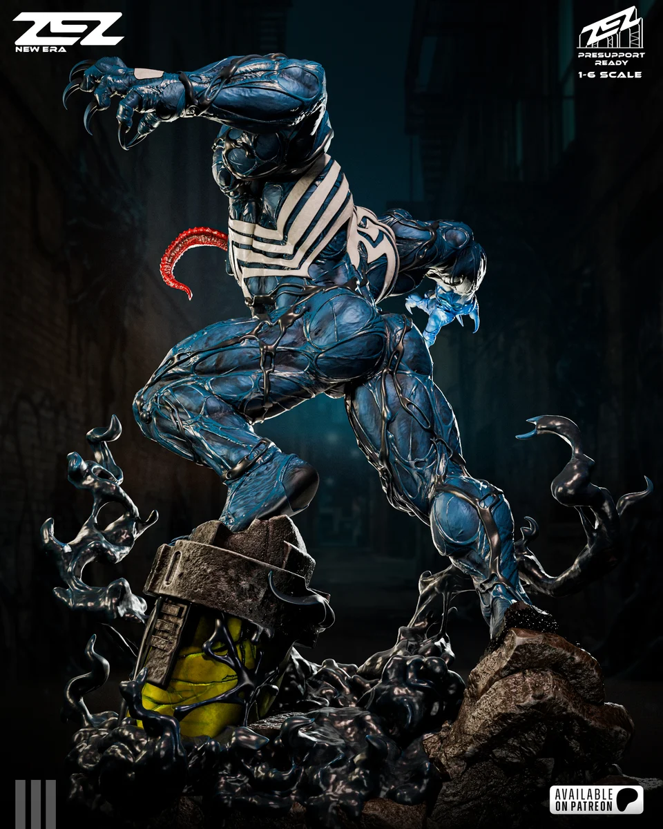 Venom | Fan Art | 3D Printed Resin Model Garage Kit | *Un-Painted* | ZEZ Studio 4
